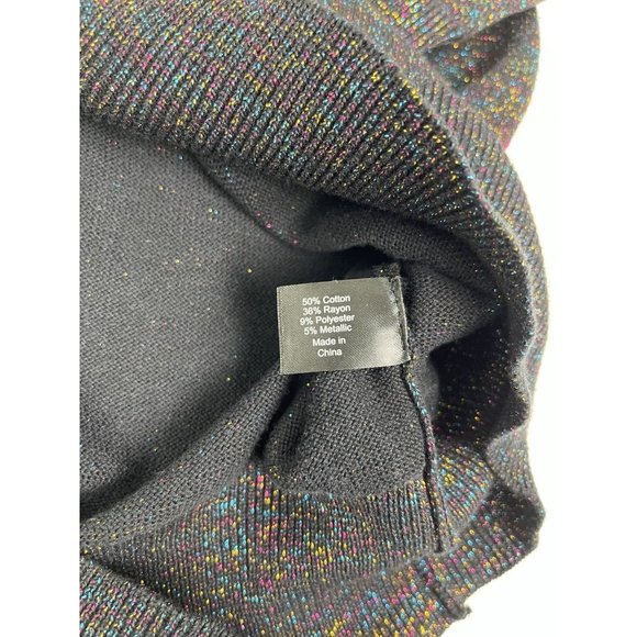 Lane Bryant Womens Black Sparkly Sweater Long Sleeve Size 18/20 Plus Size Top - Picture 4 of 8